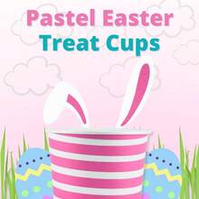 Barra de helado y tazas de aperitivos, tazas desechables de helado perfectas para fiestas, tazas de yogur congelado de alta calidad de 5 onzas, tazas de papel para desierto, paquete de 50 - Rayas rosadas + 236.58ml (8oz) - Ver 9