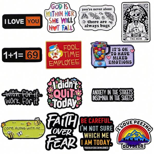 Glaube über Angst Zitat Soft Emaille Pin Anstecknadeln Abzeichen auf Rucksack Männer Frauen Brosche Kleidung Schmuck Mode Accessoires Geschenk