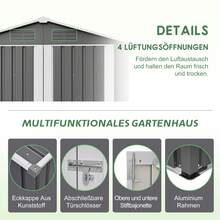 5x3ft Steel Garden Shed, Weather Protection With Ventilated & Lockable Door For Patio & Garden
