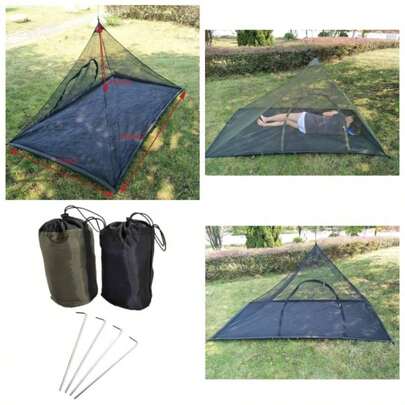 mosquitero para cama de camping compacta y ultraligera para viajes al aire ltima intervensin, malla ligera negro