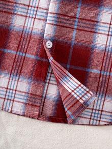 男童经典街头服饰红白格子长袖夹克，儿童和幼儿 - 紅白色 - 查看 9