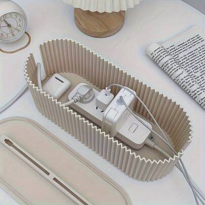 1pc Minimalist Multi-Purpose Desktop Tissue Box, Home Living Room Paper Towel Holder, Dorm Outlet Storage Box With Child Safety, Suitable For Phone, Tablet Cables