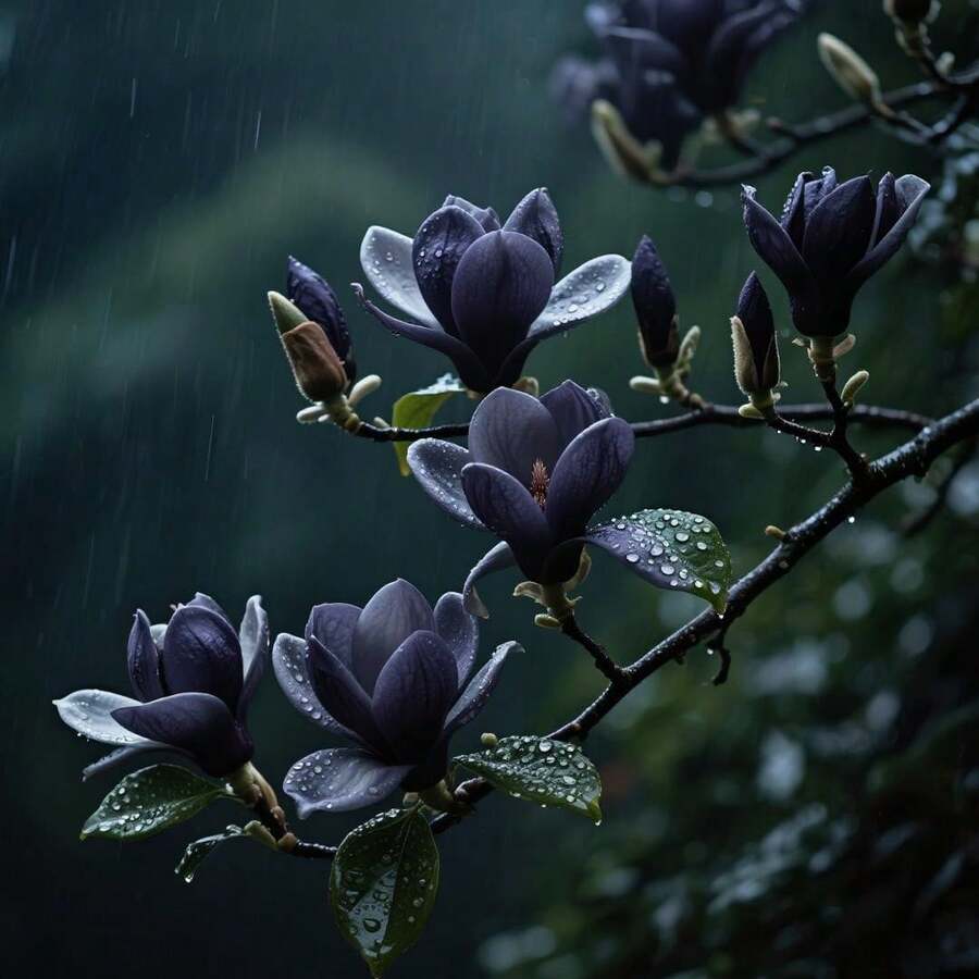 100pcs Multiflora Magnolia Seeds Outdoor Flower Border Seeds Courtyard Sunlit Area Planting Natural Spreading Bloom Suitable for Bright Light Area Ornamental Needs