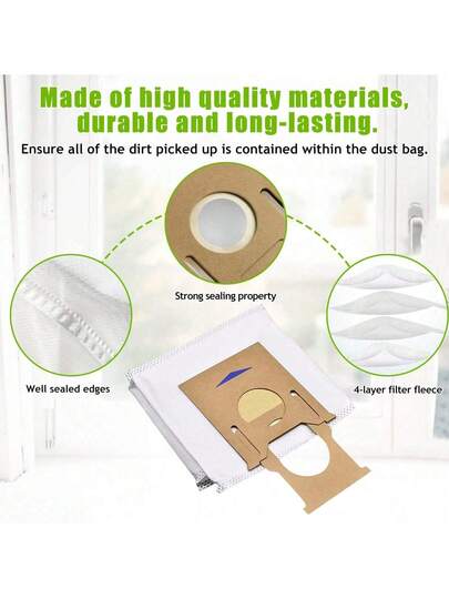 Stofzuiger Cleaner Bags Ecovacs Deebot OZMO T9/T9+/T9 Plus, N10/N10 N8/N8+/N8 Pro/N8 Pro T8/T8+/T8 AIVI/T8 AIVI+/T8 MAX, DX93/DDX96, Vac Station Replacement Parts view 5