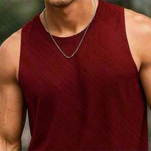 Men's California Malibu Print Casual Everyday Tank Top, Premium Lightweight Cotton - 紫紅色 - 查看 3