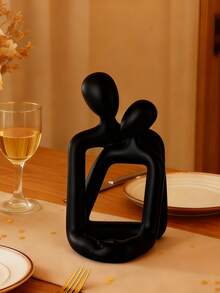 1pc Creative Couple Sculpture Candle Holder, Suitable For Modern Home Decor Such As Living Room, Desk, Bedside Table. Anniversary Gift (For Mom), Valentine's Day Gift, Christmas Warm Decor Candle Holder