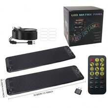 Reletech Car LED Flexible Soft Screen Advertising Display - USB Powered Car Ambient Light With APP & Bluetooth Control, Demon Eye Design For Store Window Decor