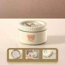 قطعة واحدة من صندوق الغداء المعزول من الفولاذ المقاوم للصدأ 304 بسعة 400/600 مل على شكل دب صغير جميل مع غطاء ومقبض، صندوق محكم الإغلاق ومقاوم للتسرب، يمكن استخدامه في غسالة الأطباق والميكروويف، ويمكن تسخينه بالماء الساخن، حاوية تخزين طعام السلطة والفاكهة، صندوق غداء معزول، مناسب للطلاب والبالغين للاستخدام في المنزل والمدرسة والمكتب والتخييم والنزهات والسفر والعودة إلى المدرسة