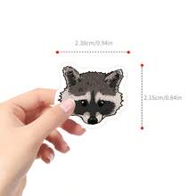 500 pegatinas de mapache en rollo mega - Libro de pegatinas de vinilo con mapaches, mapaches sonrientes y saludando, en formas irregulares (sin bordes cortados) para scrapbook, diario, portátil, teléfono, monopatín - Pegatinas de anime, animales divertidos