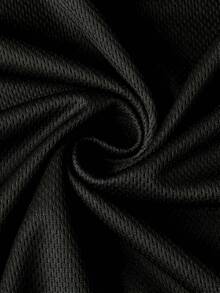 Camiseta Casual de Cuello Redondo para Hombre con Estampado de Corazón Rojo, Top Negro Versátil con Patrón para Él, Regalo - Negro - Ver 5