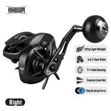 KINGDOM Macro Monster 诱饵式渔线轮 6.6:1 齿轮比 7+1 滚珠轴承 13kg 最大阻力 带报警系统 单/双摇臂 铝合金材质 轻量化设计 - 彩色 - 查看 13