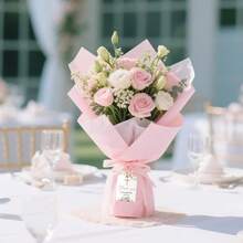50 piezas Etiquetas de regalo con patrón floral para agradecer - Etiquetas de favor de de cruz con cuerdas, etiquetas de favor de fiesta de papel vintage blanco, adecuadas para bodas, cumpleaños, ocasiones de oración - Multicolor - Ver 6