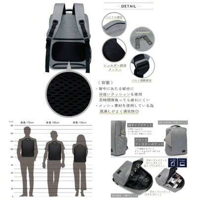 [ ] リュック メンズ 大容量 収納力 撥水加工 軽量 オンオフ兼用 高見え 多機能 通勤 通学 出張 ビジネス オフィスカジュアル A4\/PC 収納 パソコン 2WAY バッグパック ビジネスリュックサック 19 - 8090