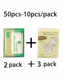 10/20/40/60/80/100 件，10 件/包一次性马桶座套，水溶性便携式马桶座套，便携式旅行和商务马桶垫，马桶套，飞机旅行必备配件，露营，浴室配件，浴室用品袋，学校用品学校用品