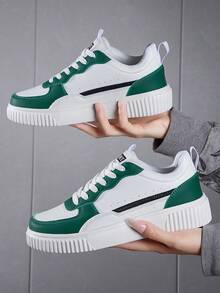 Chaussures d'entraînement extérieur pour hommes, chaussures décontractées, chaussures chaudes et imperméables, chaussures de sport et de travail noires à semelle épaisse, chaussures de sport pour femmes antidérapantes, résistantes à l'usure et doublées thermiquement - Vert - Voir 4