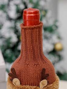 Christmas Wine Bottle Set, Festival Champagne Red Wine Creative Wine Set, Hotel Dining Table, Restaurant, Festival Decoration Supplies