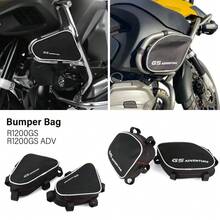 A Pair Motorcycle Frame Crash Bars Bag Repair Tool Placement Bags Storage Travel Tool Package Fit For BMW R1200GS LC R 1200GS Adventure (2005-2023)