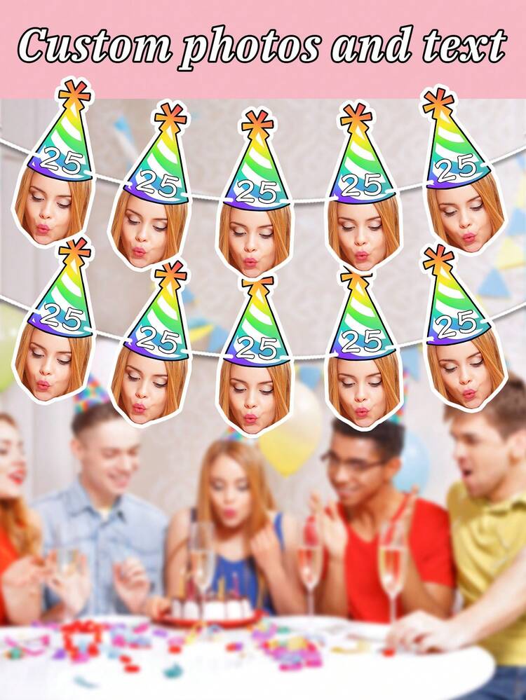באנר יום הולדת עם ראש בהתאמה אישית, באנר תמונה בהתאמה אישית ליום הולדת, באנר פנים, באנרים ליום הולדת עם תמונה בהתאמה אישית, דגלי פנים מצחיקים בהתאמה אישית, דגלי מסיבה עם תמונה בהתאמה אישית, העלאת מספרים או ראשי תיבות לקישוטי מסיבת יום הולדת. - ריבוי צבעים - ראה 3