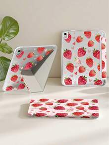 1 Pc Fruit Strawberry Tablet Case & Kindle E-Book Case Compatible With IPad 10th Generation, IPad 10.2/Mini6/Mini7/9.7 Inches, Compatible With Samsung Galaxy Tab A9 Plus, Kindle (11th Generation-2024 Release)(6 Inch), Kindle Paperwhite 12th Gen 2024, Great Holiday Gift, Stylish And Simple Pattern. - Multicolor - View 6