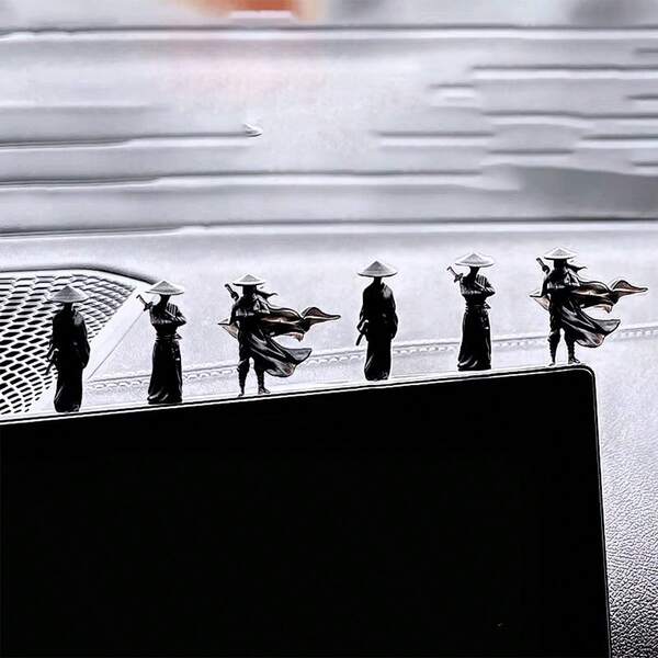 Feng Shui Car Decor Ornament, Micro Sculpture Figurine For Car Interior Dashboard Decoration, Rustic Style