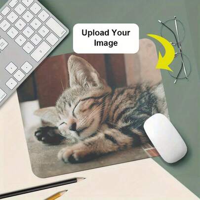 1pc Customized Mouse Pad With Photo Or Logo, Suitable For Home And Office, Computer & Gaming, Washable Non-Slip, Personalized To Record Wonderful Life