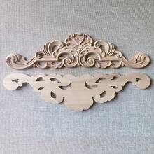 2pcs Unfinished Wooden Carved European Retro Decorative Appliques, Featuring Intricate European Relief Patterns, Suitable For Cabinets, Doors, Furniture, Accent Walls, Entryways, Stairways, Christmas Decor, DIY Decoration, Architectural Trim - Multicolor - View 9