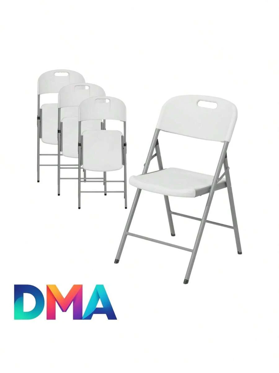 Silla plegable para jardín estructura de asiento blanco portátil resistente muebles exteriores balcón terraza ligeros diseño ergonómico fáciles de transportar y almacenar prácticas para actividades al aire libre camping - Blanco - Ver 1