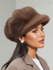 Mũ len mùa đông thoải mái cho nữ có che tai - Mũ beret, mũ cloche và mũ bát giác ấm áp mùa thu/đông dành cho nữ, chống lạnh và sương giá hiệu quả, lý tưởng cho việc đi làm, mua sắm và các hoạt động ngoài trời. Dày dặn, ấm áp, chắn gió, thiết kế màu trơn, có thể giặt tay - Sự lựa chọn hoàn hảo cho các hoạt động ngoài trời vào mùa thu và mùa đông. - Nhiều màu-B - Xem 13