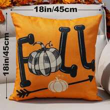 EstiloTendenciaJuego De 4 Fundas De Almohada De OtoñO De 18 X 18 Pulgadas, Funda De CojíN De Lino Para Sofá, PatróN Impreso A Doble Cara, Adecuado Para La DecoracióN Del Hogar (Estilo A)Calidad PremiumVersióN Mejorada - Estilo A - Ver 3