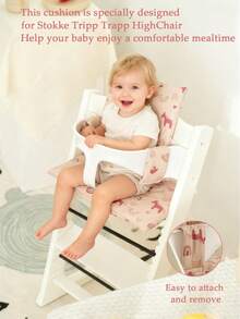 Baby Stokke Tripp Trapp Classic Kissen, leicht zu reinigen, wasserdicht, weiches Sitzkissen für Babys, Dinosaurier und Einhorn Motiv, Zubehör für Hochstuhl Tripp Trapp - Verschiedenfarbig - Übersicht 5