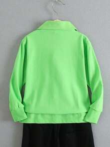 Boy's Polo shirts Children kids Golf T Shirt Long sleeves Casual Top For Daily And Outdoor Wear - Verde - Ver 2