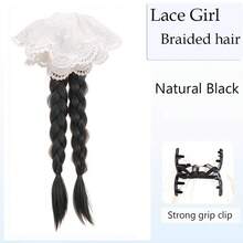 Wig Braid Female Grab Clip Imitation Hair Low Ponytail Temperament Lace Double Fried Twists Long Braid Chinese Ponytail