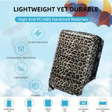 Luggage Sets 3 Piece, Hardside 20 IN Carry On Luggage Airline Approved PC+ABS Suitcase Set With Spinner Wheels TSA Lock, Lightweight Rolling Suitcase Men And Women, Cheetah Print - 3 件組 (20/DB/TB) + Cheetah 20 英寸 - 查看 3