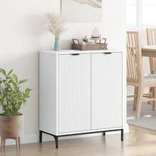 vidaXL Sideboard Weiß 69,5 X 33 X 82 Cm Holzwerkstoff - Bianco - Visualizzare 4