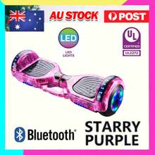 PORIYA Electric Hoverboard Bluetooth Self-Balancing Scooter 350W Motor LED Lights & Built-In Speaker Portable Design With Smart Gyroscope Control Perfect For Kids & Adults - Màu tím - Xem 1