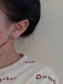 3 对/6 对可爱熊和兔子女士耳环，植绒简约个性化泰迪熊和兔子耳钉（卡片随机发货） - 彩色 - 查看 3