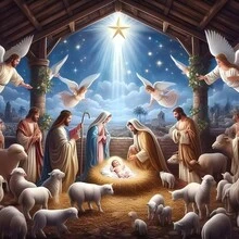 1 pieza Kit de pintura de diamantes en 5D con escena navideña de Jesús, tema navideño [30*30cm/11.8*11.8in][40*40cm/15.7*15.7in] Adecuado para principiantes adultos DIY Mosaico de arte de diamantes, arte de diamantes hecho a mano de perforación completa, adecuado para decoración de pared de sala de estar, dormitorio, oficina, regalo sorpresa para familiares y amigos, decoración del hogar para vacaciones, sin marco - Multicolor - Ver 20
