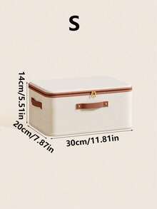 1PC/2pcs天山亚麻双窗拉链盒被子收纳盒家用布艺整理收纳箱大号储物盒