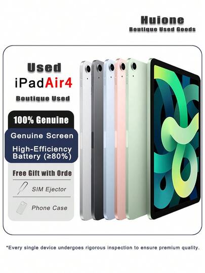  Apple iPad Air 4世代 A14 Bionicチップ 64GB カラー:ランダム (在庫最良品を優先して発送) プレミアム中古 Apple iPhone - ゲーミング対応、Wi-Fi、状態95%新品、純正スクリーン & 高効率バッテリー(≥80%)