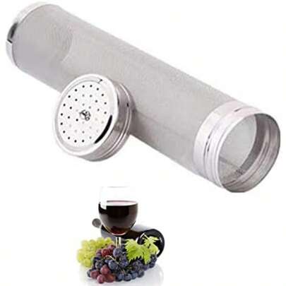 29x7cm Stainless Steel Homebrew Beer Dry Filter, Stainless Steel Beer Strainer With 300 Mesh, Silver (Hopper Filter)