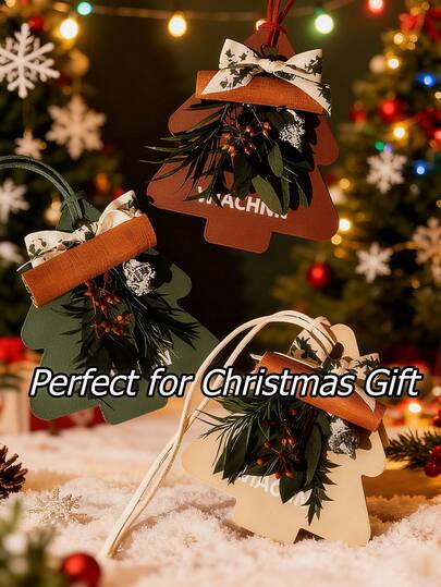 1 enfeite natalino perfumado, decoração de madeira para carro, fatia aromática para pendurar na árvore de Natal, ideal para presentes de Natal e decoração de casa.