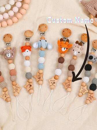 1pc Customized Anti-Drop Clip, Suitable For Students To Fix Buckle And Prevent Loss, Personalized Name Tag Pendant