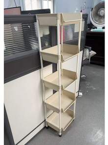 1 件多层滚动推车 - 轻便 - 非常适合在客厅或浴室存放零食和杂物 - 白色 - 查看 9