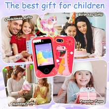 2.8" IPS Touch Screen Kids Smartphone Toy, Dinosaur Theme, Dual Camera, Photo Stickers, Games & Learning Functions, 32GB Storage Card Included, Best Christmas/Birthday Gift For 3-12 Years Old Boys & Girls - Multicolor - View 8