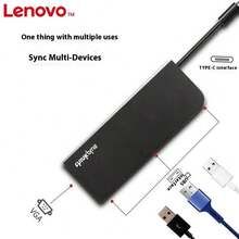 ThinkPad Lenovo Thinkplus 4-In-1 Portable Expansion Hub, Multi-Function Expansion Cable Adapter, Laptop Universal, 4-In-1, Black - Black - View 3