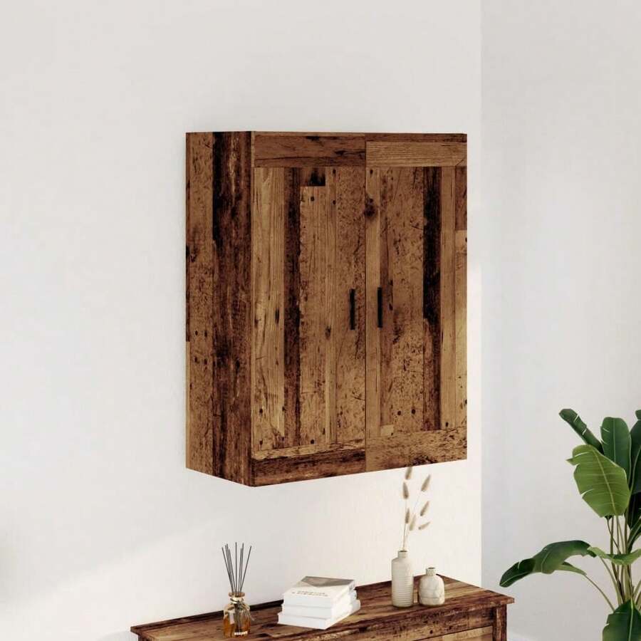vidaXL Wandschrank Im Altholz-Look 69,5x34x90 Cm Holzwerkstoff - Yellow - View 1