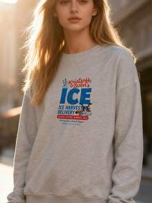 Frozen Kristoff & Sven's Ice Harvesting And Delivery Long-Sleeve Sweatlong-Sleeve Sweatshirt - Gris - Voir 4
