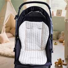 Baby Stroller Seat Cushion Pattern Print Seat Mattress Pad For Carriage,Bassinet Pram - White - View 4