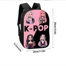 3pcs/Set Unisex Backpack Set, Fashionable Cartoon Style KPp-Op Design, Adjustable Shoulder Strap & Zipper Closure, Including Backpack, Crossbody Bag And Pencil Case, Ideal For School, Travel, Camping, Large Capacity Bag Set, Best Gift For Halloween, Christmas Or Birthday School Bag Bookbag