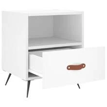 vidaXL 2 Stück Nachttische Weiß 40x35x47,5 cm Holzwerkstoff - Bianco - Visualizzare 8